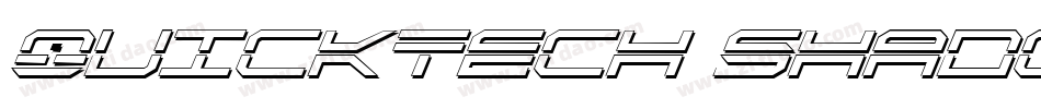 QuickTech Shadow Italic字体转换